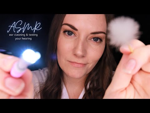 ASMR Ear Cleaning & Testing Your Hearing 🎧 (Soft Spoken Medical Roleplay)