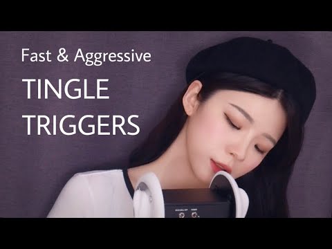 [고인물 ASMR ?] 빠른 팅글 트리거는 다 모아봤는데!!│ 빠른 귀청소+빠른 단어반복(+입소리,인어디블)│Tingle  layered (aggressive triggers)