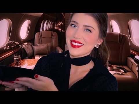 ASMR RP | Luxury Flight Attendant (Personal Attention, First Class)