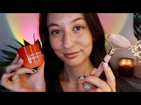 ASMR Relaxing Evening Skincare Routine ✨ whispering, tapping + rambles for sleep