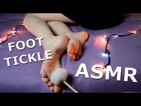 ASMR Foot Tickle and Mouth Sounds