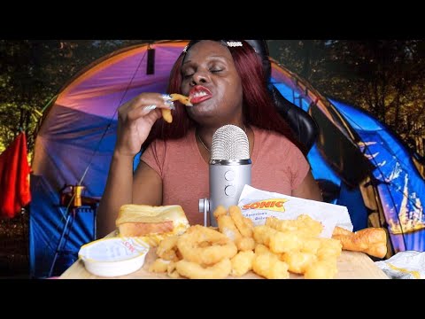 Just Grabbed Something Quick Sonic Tots Onion Rings Grill Cheese Asmr Eating Sounds
