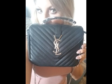ASMR YSL LEATHER PURSE 👜 TAPPING FOR TINGLES! (Soft Whispers/Some mouth sounds)