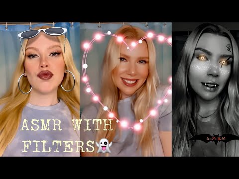 Giving You Tingles Using Snapchat Filters 😝 ASMR (whispers, erasing the filter, & more)