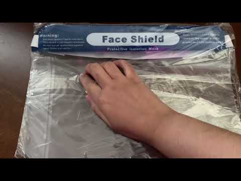 [ASMR]✨Plastic Sounds on an Unopened Face Sheild✨