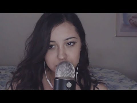 ASMR mouth sounds, inaudible + unintelligible whispers