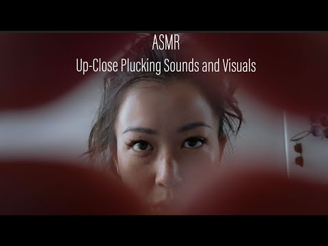 ASMR || Up-Close Plucking Away Negativity (Tongue Clicks)