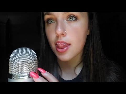 ASMR- Tongue Ring & Mouth Sounds With Camera Tapping