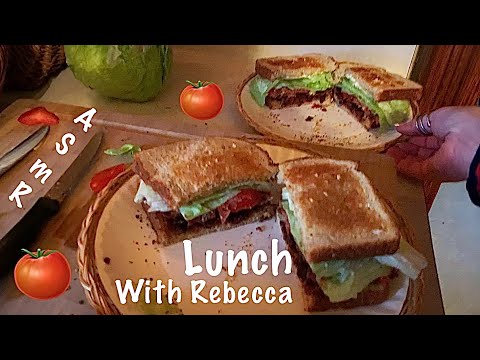 ASMR REQUEST Lunch with Rebecca (No talking) Making BLT sandwiches (no soft spoken version)