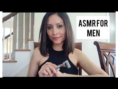 ASMR Men's Pampering (haircut, shave, head massage and hair brushing) 💤