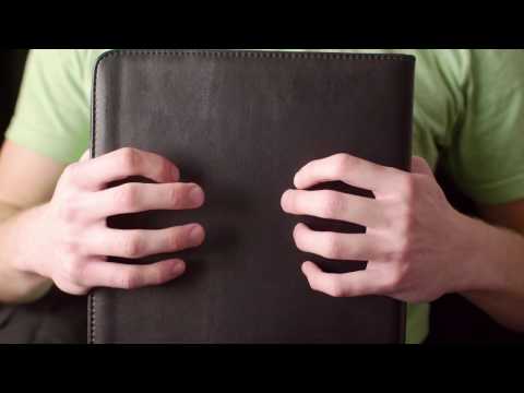 ASMR #100.16 - Tapping and scratching on (p)leather folder