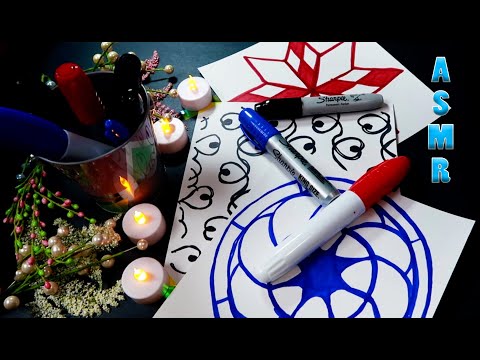 ASMR: Tracing with Markers/Sharpies (No Talking, Tapping)