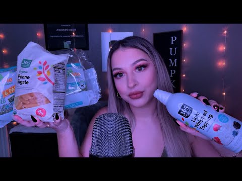 ASMR grocery haul!🍓🥖🥫🧀 fast tapping + whispering