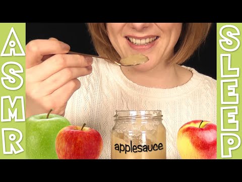 ASMR homemade applesauce eating / relaxing supple sounds