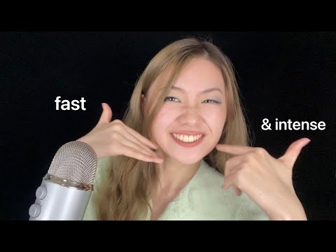 Fast & Intense ASMR (mouth sounds, close up attention, lotion, etc)