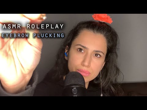 ASMR | Skin Care and Eyebrow Plucking Roleplay ( First Try )