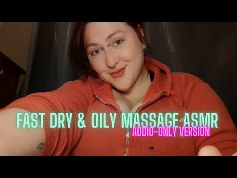 ASMR Fast and Aggressive Massage 🖤✨️ Neck, Arms and Head Massage (Dry & Oily Massage) - Audio-Only