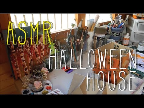 ASMR Halloween House Painting - Whispering | LITTLE WATERMELON