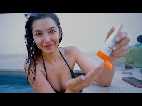 4K ASMR Taking Care of You by the Pool! 😴