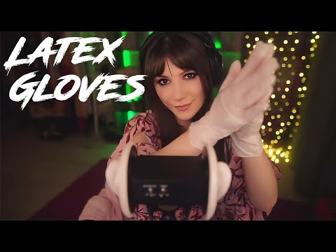 ASMR Dry Latex Gloves Sounds 💎 3Dio, No Talking