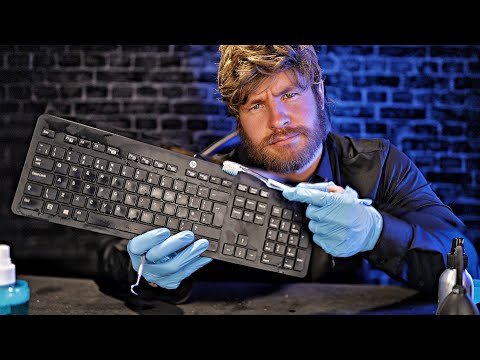[ASMR] Professional Dirty Computer Keyboard Deep Clean⌨️✨
