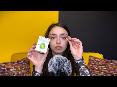 ASMR Intense Gum Chewing Wet Up Close Mouth Sounds Whispering, Babbling, Finger Fluttering & Popping