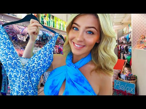 ASMR SASSY SWIMWEAR STORE ROLEPLAY | Soft Spoken, Fabric Sounds & Personal Attention For Sleep