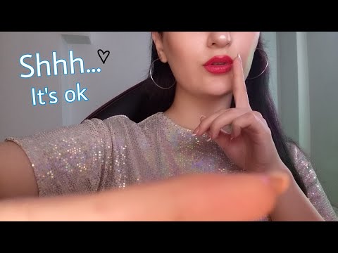 ASMR|relaxing shushing you with holding your mouth(just relax,It's ok)