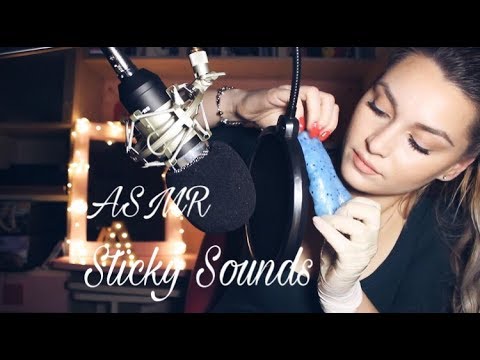 ASMR STICKY Sounds with SLIME, HONEY, GLOVES 🧤🍯| Tapping and Whispering