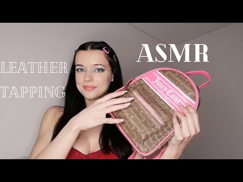 CHARITY ASMR | leather tapping and scratching