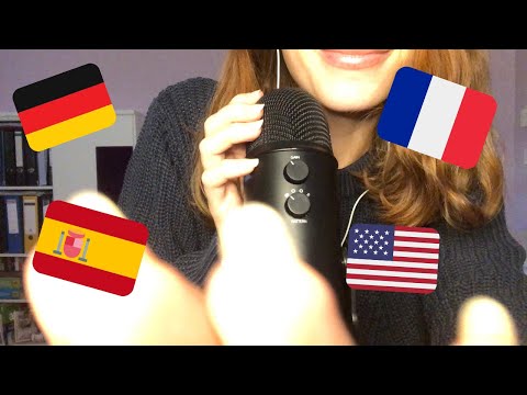 ASMR | Trigger Words in Different Languages (+ Mic Brushing)