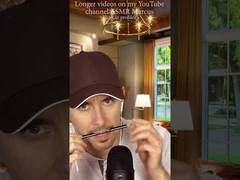 ASMR Tapping and moving a pencil on my teeth #short