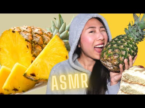 *Real ASMR Pineapple Cake 🍍Juicy Fruit | Sleep & Tingles
