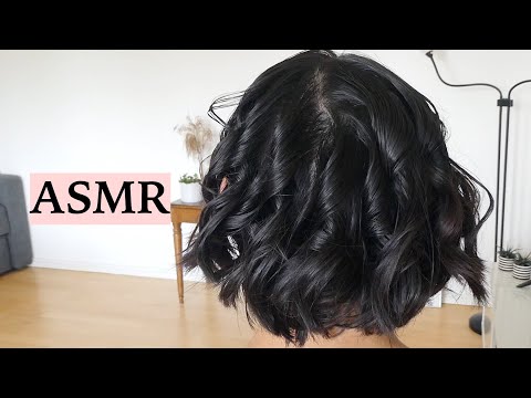 ASMR Curling My Friend's Short Hair (Hair Play, Hair Styling, Hair Brushing & Spraying, No Talking)