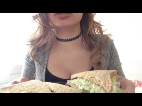 MUKBANG/ASMR!! - Chicken Sandwich & Crisps - LONG WHISPER RAMBLE