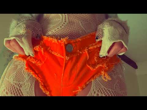 ASMR shorts and bodystocking scratching with layered mouth sounds/ear eating