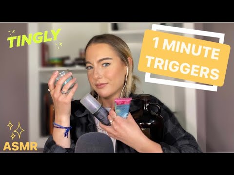 ASMR | 1 MINUTE TRIGGERS for sleep | ft. tapping, gum chewing, personal attention, & more