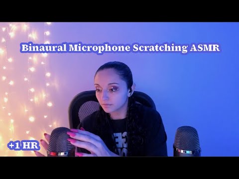 Binaural Yeti X Microphone Scratching ASMR with Rainstorm