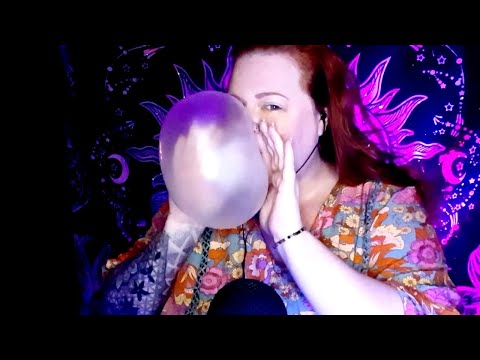 ASMR: Big bubblegum bubbles (soft spoken and whispers)