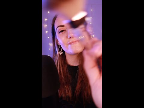 [ASMR] Fast and Chaotic Face Brushing ✨ #shorts