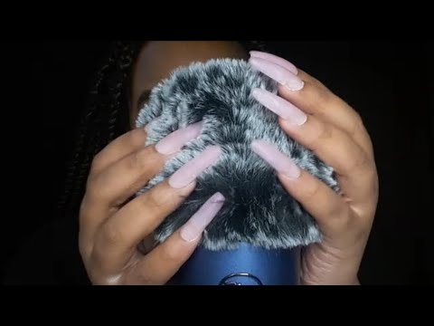 ASMR | Fluffy Mic Scratching with Long Nails (EXTREMELY RELAXING)