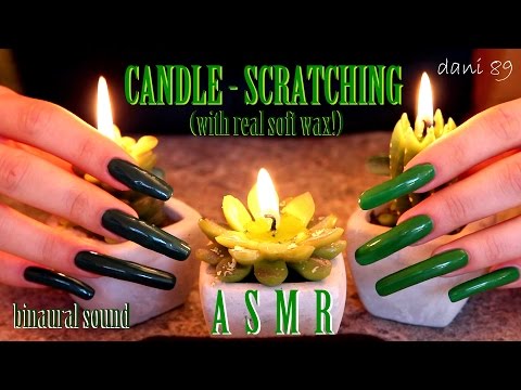 🎧 ASMR 🔊 3 CANDLE-SCRATCHING (& soft wax!) 🎍 (with little damage!) ↬ binaural real sound ↫ so tingly