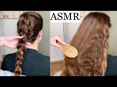 ASMR | Two Braided Hairstyles 🌸 Hair Styling, Hair Brushing, Hair Play, Spraying Sounds (no talking)