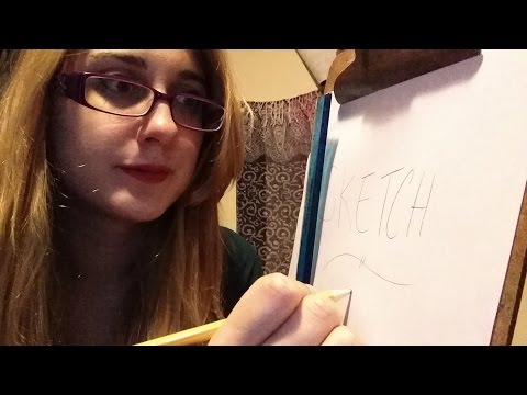 ASMR Portrait Sketch Role Play - Hand movements, visual triggers, drawing & writing sounds, whisper