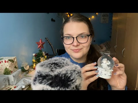 ASMR The Tingliest Tapping & Scratching Sounds | Christmas Decorations | Whispered (in English)🎄