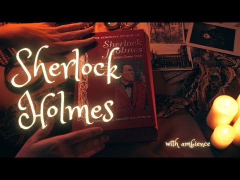 ASMR - Sherlock Holmes - Unintelligible Whispered Reading (WITH ambient sounds)
