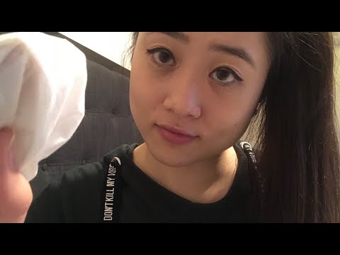 ASMR| Tingly Face Care, Mouth Sounds, Pimple Popping, Whispers