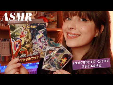 ASMR 🏆 Giveaway!  ❤️💜 Pokemon Scarlet Violet TCG Special Set Unboxing Compilation