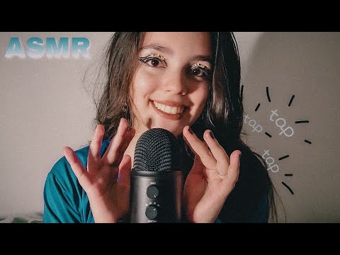 TAPPING NO MIC, FAST AND SLOW💤🖐| Clothe scratching, mouth sounds & +...asmr Brasil 🇧🇷💕