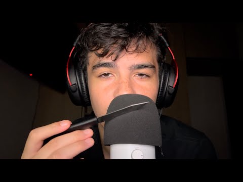 ASMR Mic Cover Shaving and Cutting w Rambles (Gentle and Calm)